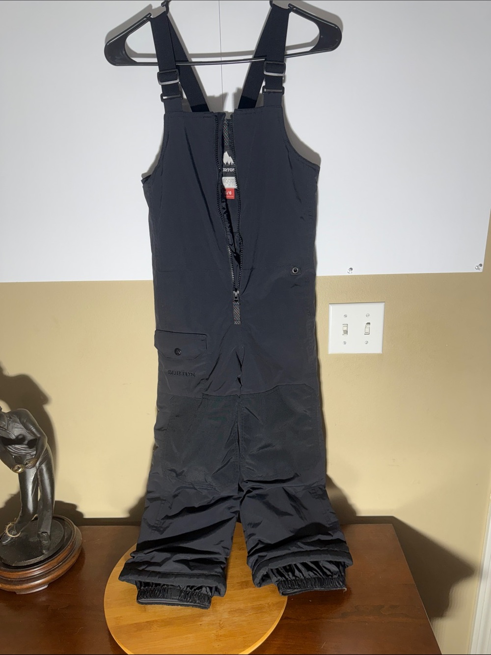 Burton Black Kids Snow Overalls with Adjustable Straps